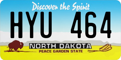 ND license plate HYU464
