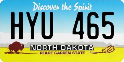 ND license plate HYU465