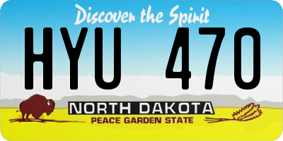 ND license plate HYU470
