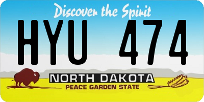 ND license plate HYU474