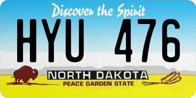 ND license plate HYU476
