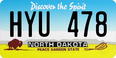 ND license plate HYU478