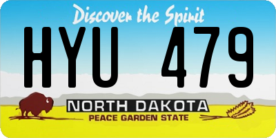 ND license plate HYU479