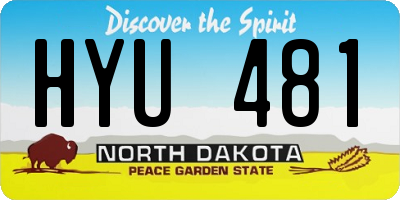 ND license plate HYU481