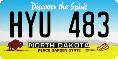 ND license plate HYU483