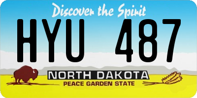 ND license plate HYU487