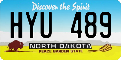 ND license plate HYU489