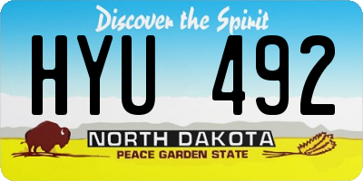 ND license plate HYU492