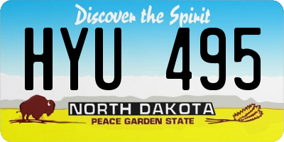 ND license plate HYU495