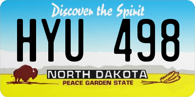 ND license plate HYU498