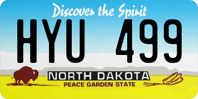 ND license plate HYU499