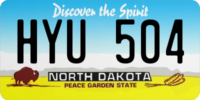 ND license plate HYU504