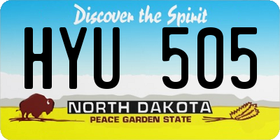 ND license plate HYU505