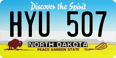 ND license plate HYU507