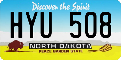 ND license plate HYU508