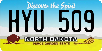 ND license plate HYU509