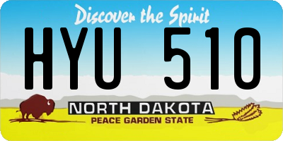 ND license plate HYU510
