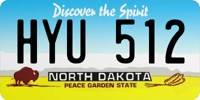 ND license plate HYU512