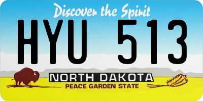 ND license plate HYU513