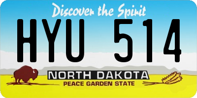 ND license plate HYU514