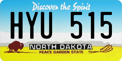 ND license plate HYU515