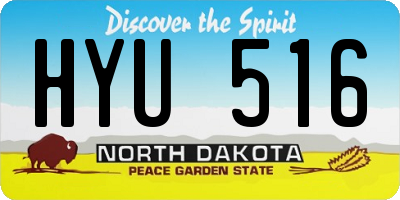 ND license plate HYU516