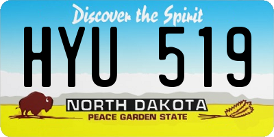 ND license plate HYU519