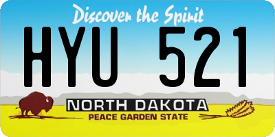 ND license plate HYU521