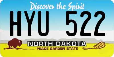 ND license plate HYU522