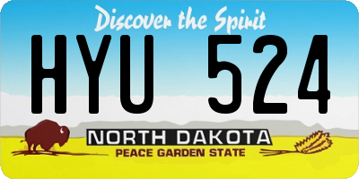 ND license plate HYU524