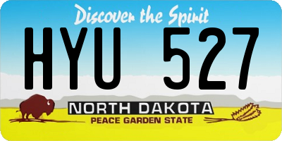 ND license plate HYU527
