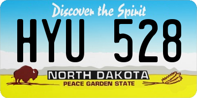 ND license plate HYU528