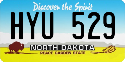 ND license plate HYU529