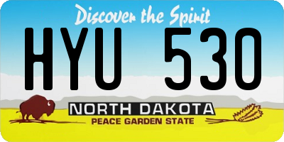 ND license plate HYU530
