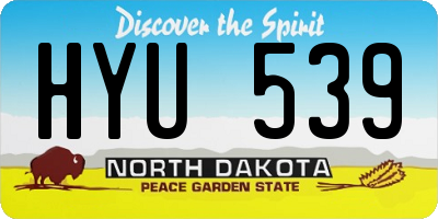 ND license plate HYU539