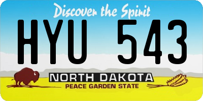 ND license plate HYU543