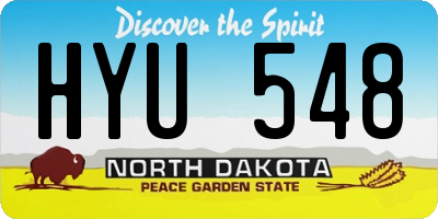 ND license plate HYU548
