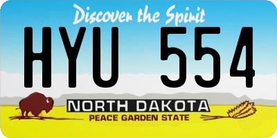 ND license plate HYU554