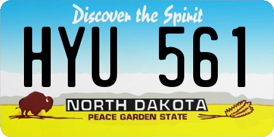 ND license plate HYU561