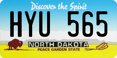 ND license plate HYU565