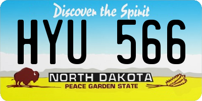 ND license plate HYU566
