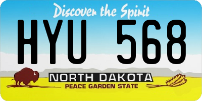 ND license plate HYU568