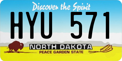 ND license plate HYU571