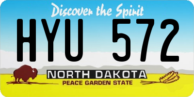 ND license plate HYU572