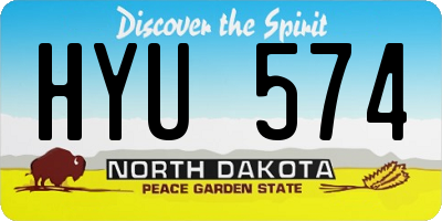 ND license plate HYU574