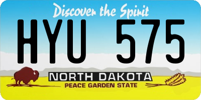 ND license plate HYU575