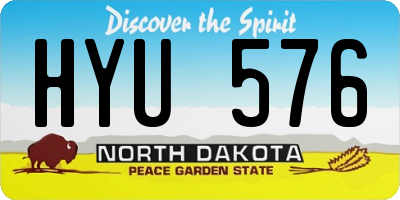 ND license plate HYU576