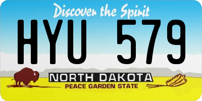 ND license plate HYU579