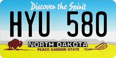 ND license plate HYU580
