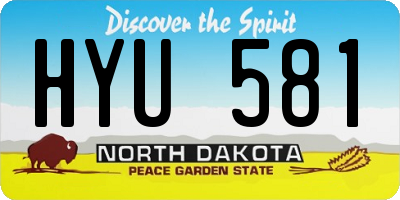ND license plate HYU581